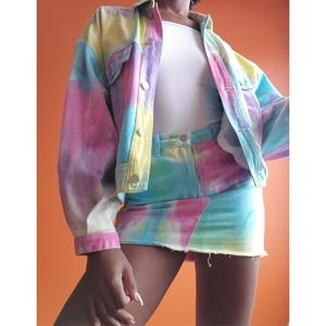 Cotton Candy Two Piece Skirt Set!